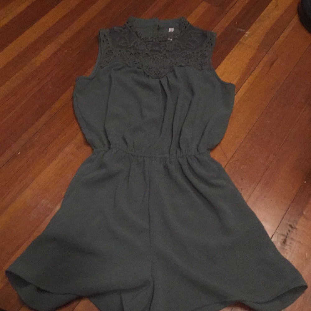 Forest green romper